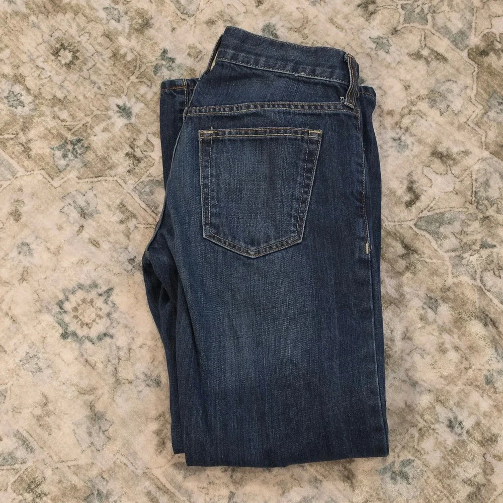 Old Navy Mens Authentic Straight Leg Jeans 28x30 Dark Wash Blue 100% Cotton